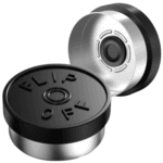 black aluminum plastic caps